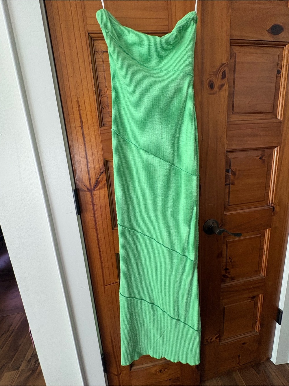 Princess Polly Strapless Knit Maxi Dress in Bright Green